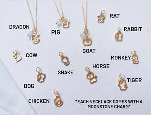 ZODIAC CHARM NECKLACE- GOLD