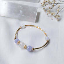 Load image into Gallery viewer, ARIS WELLNESS BRACELET (BLUE LACE AGATE)- HEALING AND CALMING