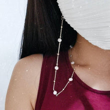 Load image into Gallery viewer, *RESTOCK* JOVIE 2-WAY FRESHWATER PEARL MASK CHAIN