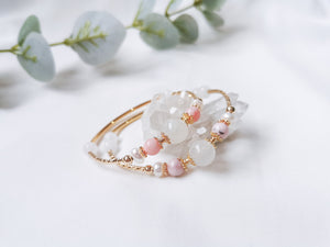 SADIE WELLNESS BRACELET- PINK PERUVIAN OPAL (EMOTIONAL BALANCE, LOVE, PEACE, HOPE)