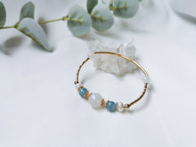 Load image into Gallery viewer, SADIE WELLNESS BRACELET-AQUAMARINE (SELF EXPRESSION, RELIEVE STRESS, CALMING)