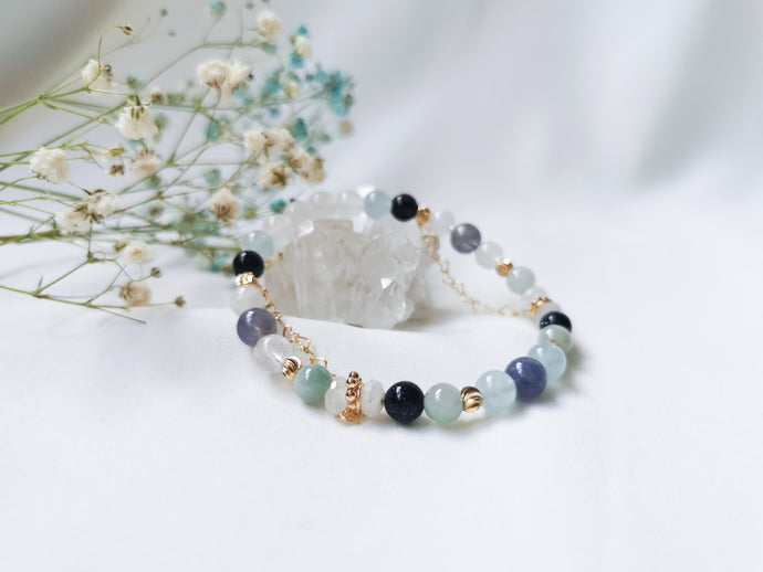 AZURE WELLNESS BRACELET- FOR CREATIVITY, WISDOM, LUCK, TRUTH