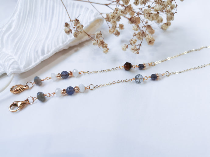 *RESTOCK* ALETTE MASK CHAIN- IOLITE AND LABRADORITE