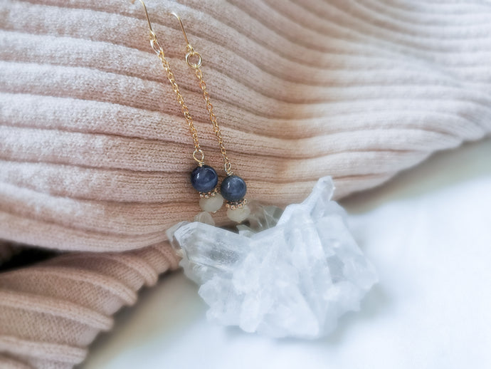 TESS IOLITE DANGLING EARRINGS