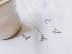 BRIA INITIAL NECKLACE-SILVER