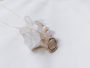 CLAIRE NECKLACE- KUNZITE (NEW COLOR)