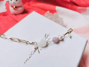 YAN BRACELET- KUNZITE FOR PURPOSE AND TRUST