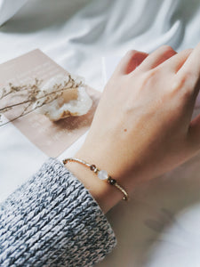 JACIE BAR BRACELET- SMOKED QUARTZ FOR GROUNDING